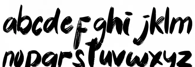 Christmas Brush Schriftart Kleinbuchstaben