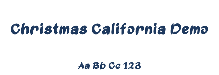Christmas California Demo Font Preview