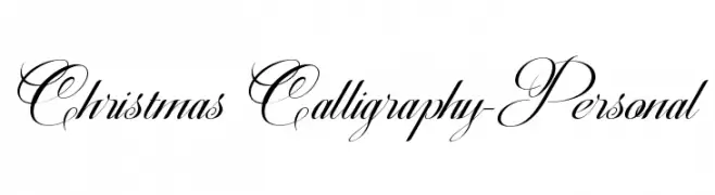 Christmas Calligraphy-Personal Descarca Fonturi Gratis