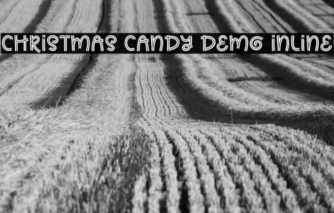 Christmas Candy Demo Inline Font examples