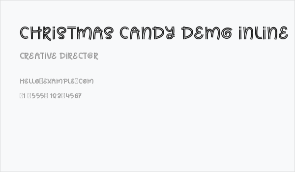 Christmas Candy Demo Inline Business Card
