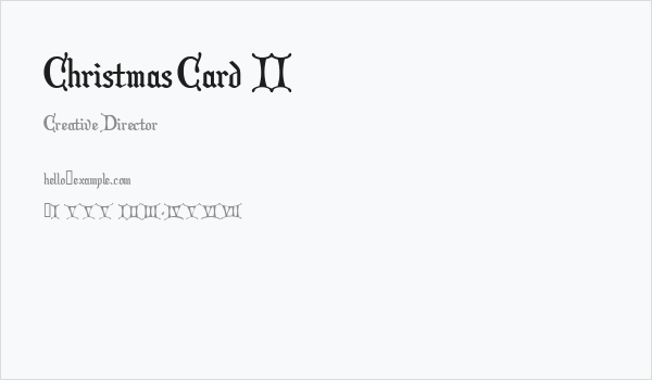 Christmas Card  II Business Card