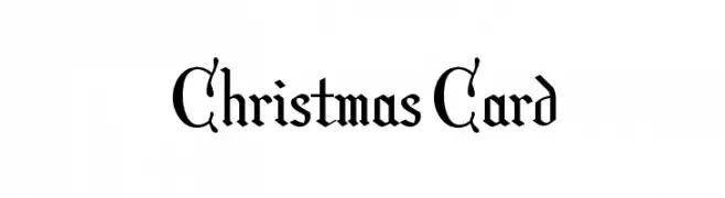 Christmas Card  les polices de caractères gratuit tlcharger
