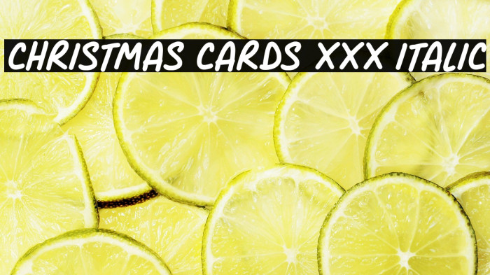 Christmas Cards xxx Italic Example 3
