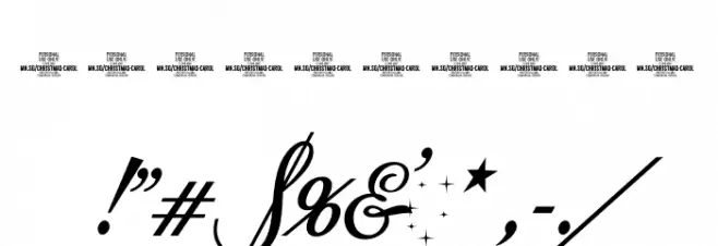 Christmas Carol Star PERSONAL Regular Font OTHER CHARS