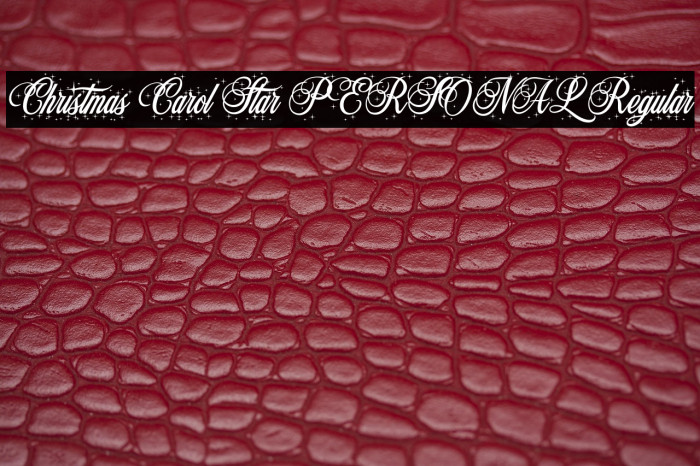 Christmas Carol Star PERSONAL Regular Example 1