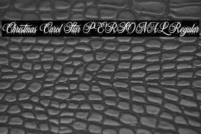 Christmas Carol Star PERSONAL Regular Font examples