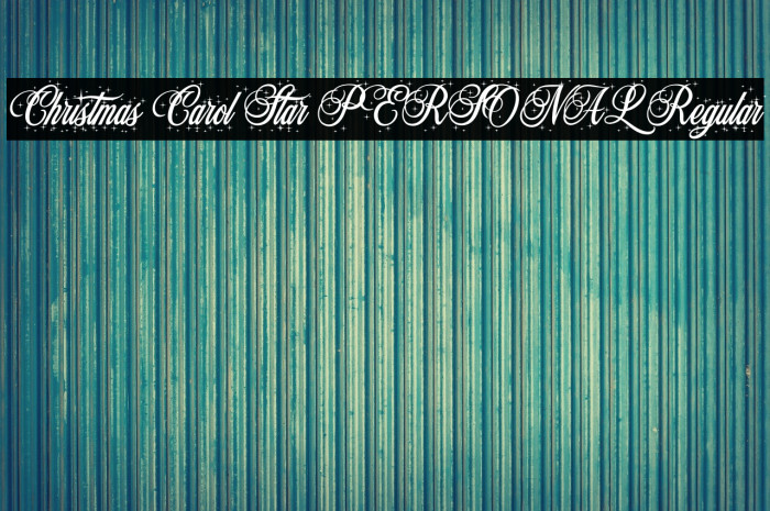 Christmas Carol Star PERSONAL Regular Example 3