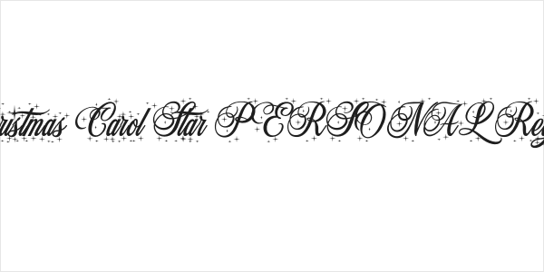 Christmas Carol Star PERSONAL Regular Logo