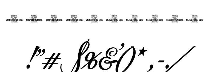 Christmas Carol Symbols Regular Font OTHER CHARS