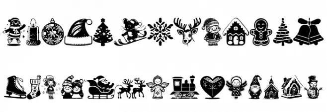 Christmas Carol Symbols Regular फ़ॉन्ट अपरकेस