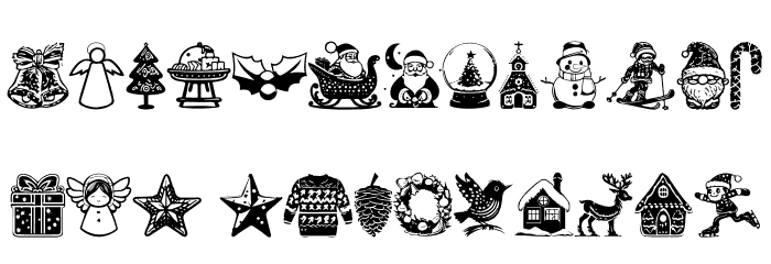 Christmas Carol Symbols Regular Font LOWERCASE