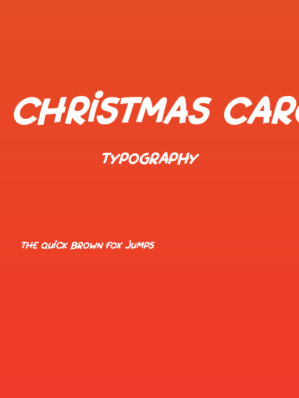 Christmas Carols Italic Poster