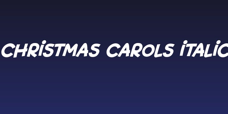 Christmas Carols Italic Social Header