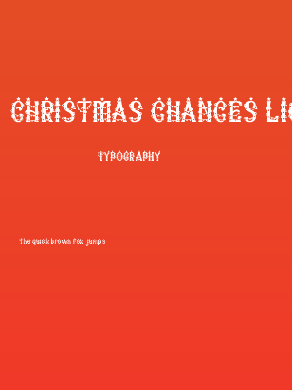 Christmas Chances Light Poster
