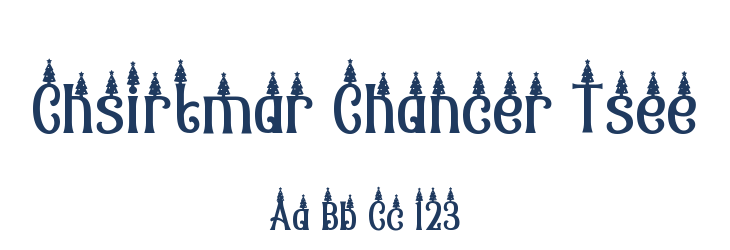 Christmas Chances Tree Font Preview