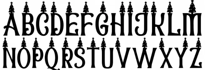 Christmas Chances Tree Caratteri MAIUSCOLE