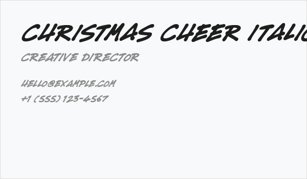 Christmas Cheer Italic Business Card