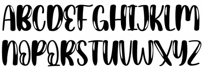 Christmas Cherfully Caratteri MAIUSCOLE