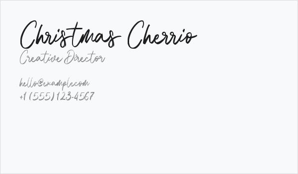 Christmas Cherrio Business Card