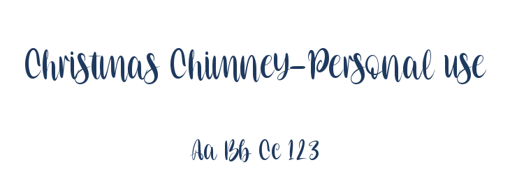 Christmas Chimney-Personal use Font Preview