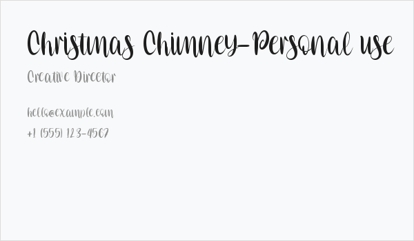 Christmas Chimney-Personal use Business Card