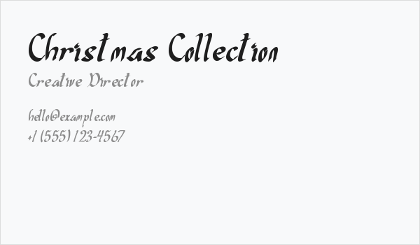 Christmas Collection Business Card