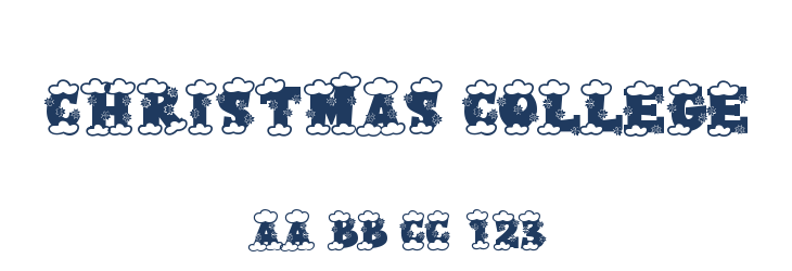 Christmas College Font Preview
