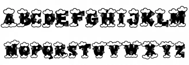 Christmas College フォント 大文字