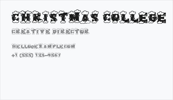 Christmas College Business Card