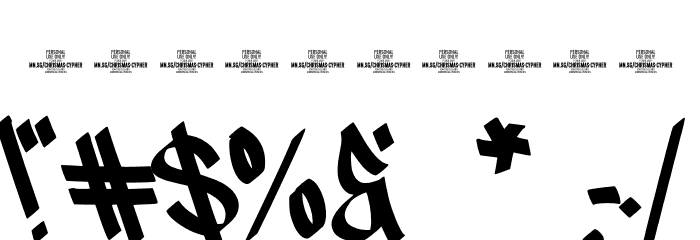 Christmas Cypher Icon PERSONAL Regular Font OTHER CHARS