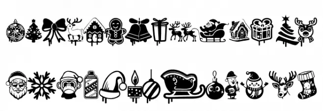 Christmas Cypher Icon PERSONAL Regular フォント 大文字