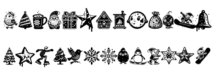 Christmas Cypher Icon PERSONAL Regular Font LOWERCASE