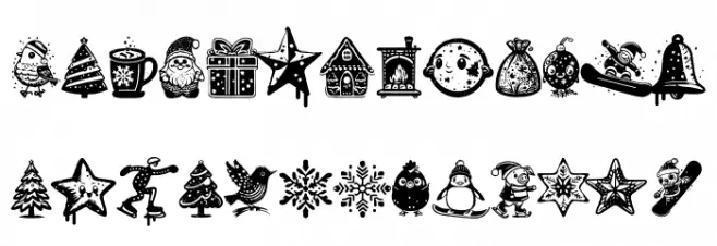 Christmas Cypher Icon PERSONAL Regular फ़ॉन्ट लोअरकेस