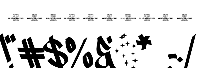 Christmas Cypher PERSONAL Regular Font OTHER CHARS