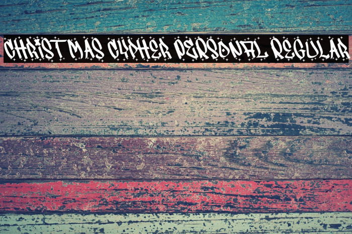 Christmas Cypher PERSONAL Regular Example 2