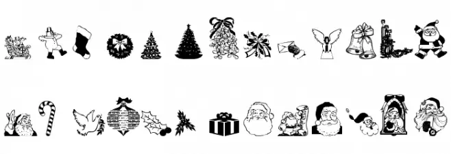 Christmas - Debbie Шрифта строчной