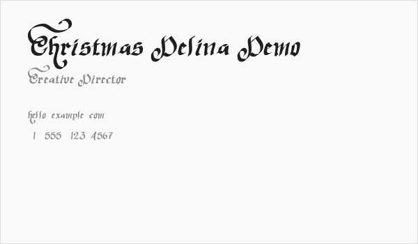 Christmas Delina Demo Business Card