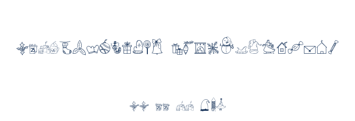 Christmas Dingbat Font Preview