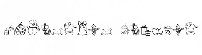 Christmas Dingbat font caratteri gratis