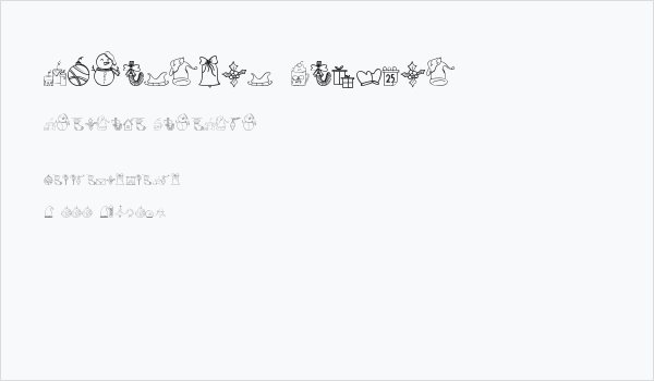 Christmas Dingbat Business Card