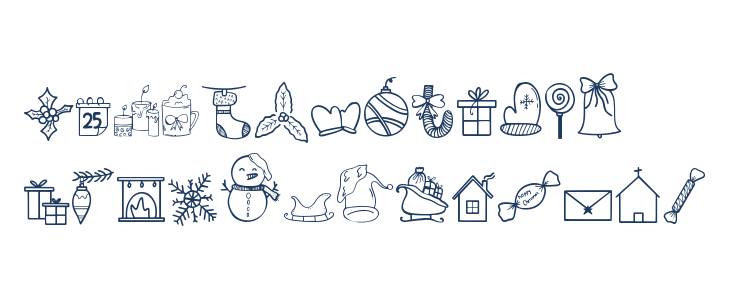 Christmas Dingbat Lowercase