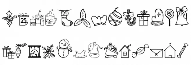 Christmas Dingbat Caratteri MINUSCOLO