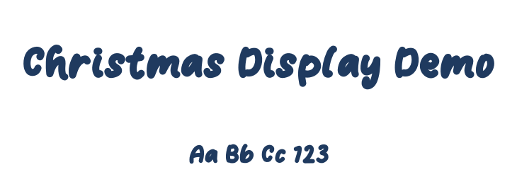 Christmas Display Demo Font Preview