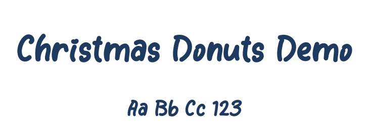 Christmas Donuts Demo Font Preview