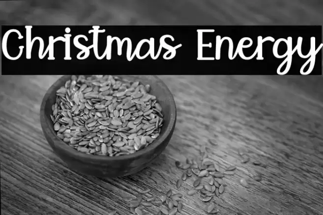 Christmas Energy Font examples