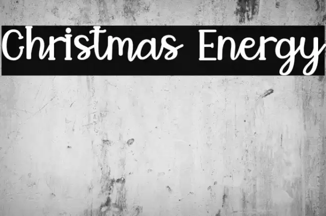 Christmas Energy Font examples