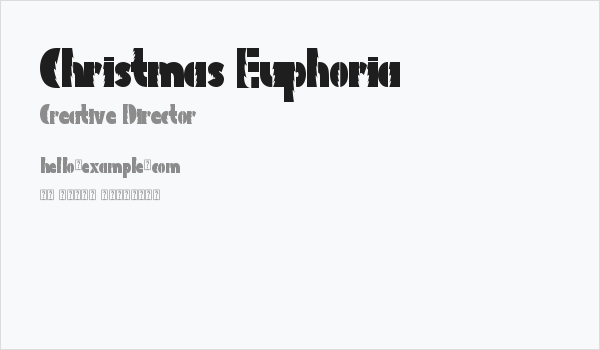 Christmas Euphoria Business Card