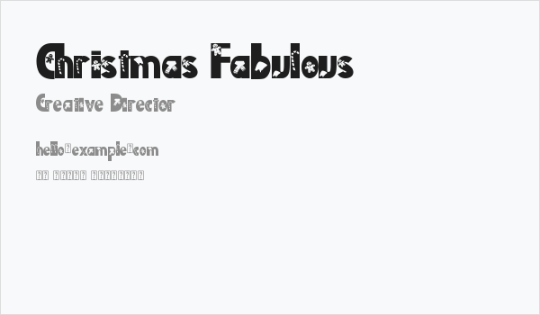 Christmas Fabulous Business Card