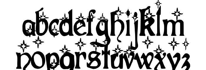 Christmas Fancy Font LOWERCASE